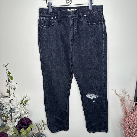 MADEWELL The Perfect Vintage Jean in Roxstone Wash Knee-Rip Edition Sz 31 {3Y38} - Picture 4 of 8